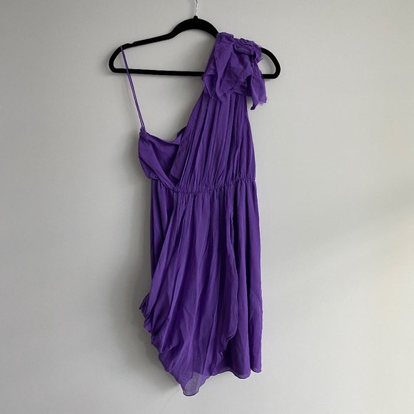 ALICE + OLIVIE Purple Chiffon Dress - Picture 1 of 5